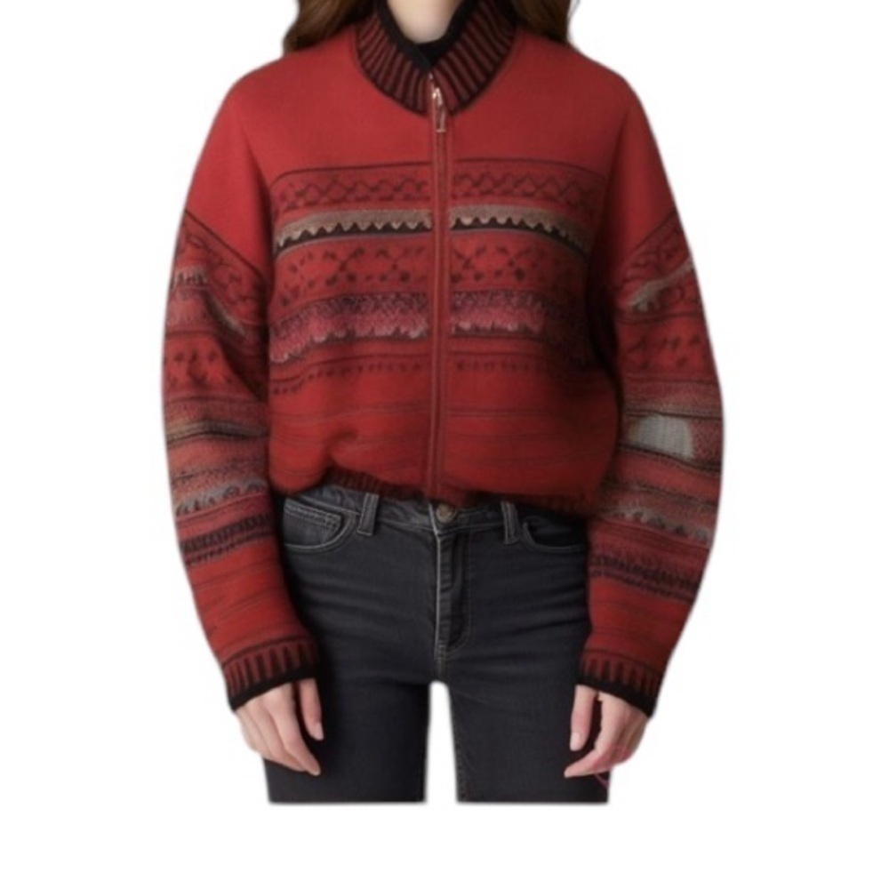 Vintage Icelandic Design Sweater Jacket Size L